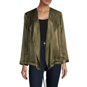 Splendid Olive Green ‘Slub’ Satin Anorak Jacket